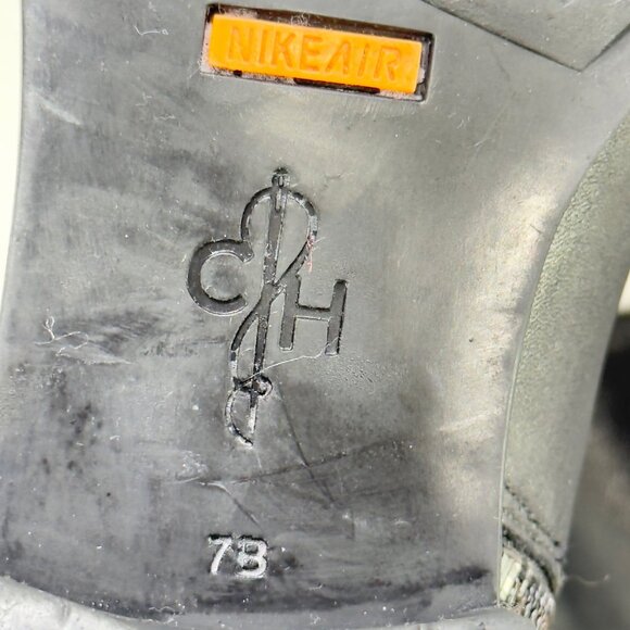 COLE HAAN Women's Black Leather Knee-High Riding Boots Buckle Detailing Size 7B - Picture 10 of 13